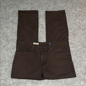 AG Adriano Goldschmied Brown Straight Leg Jeans The Protege